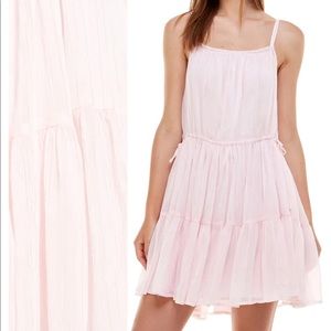 Clyde Metallic Thread Tiered Ruffle Dress